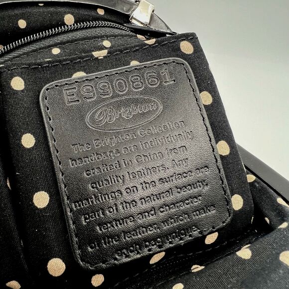 City Block Collection Brighton Black Leather Python Frame Purse Shoulder Strap - Picture 15 of 16